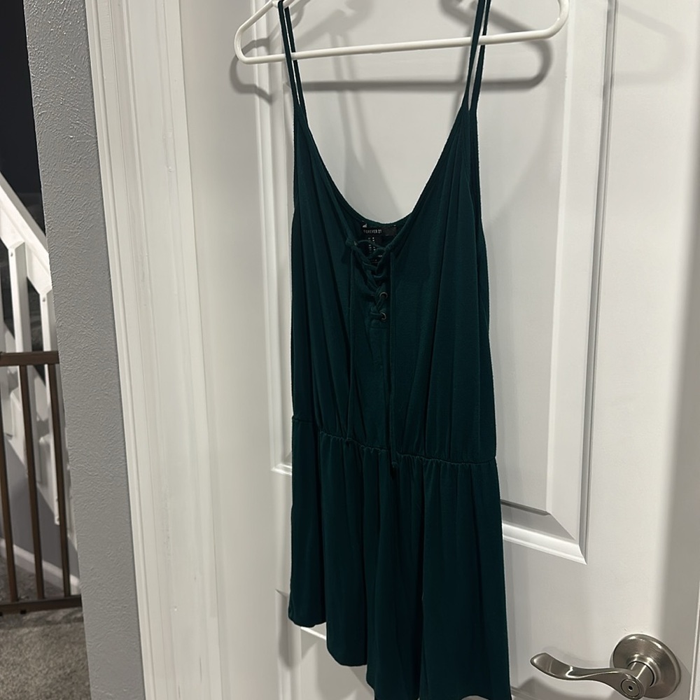 Forever 21 Emerald Green Romper Size M - Picture 2 of 7